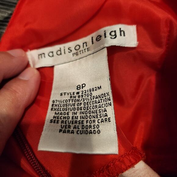 MADISON LEIGH Red White Polka Dot Rockabilly Knee Length Dress Womens 8P FLAWED - Picture 4 of 11